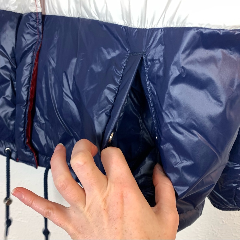 Levi’s striped colorblock sam cropped puffer jacket size xl - Picture 8 of 12